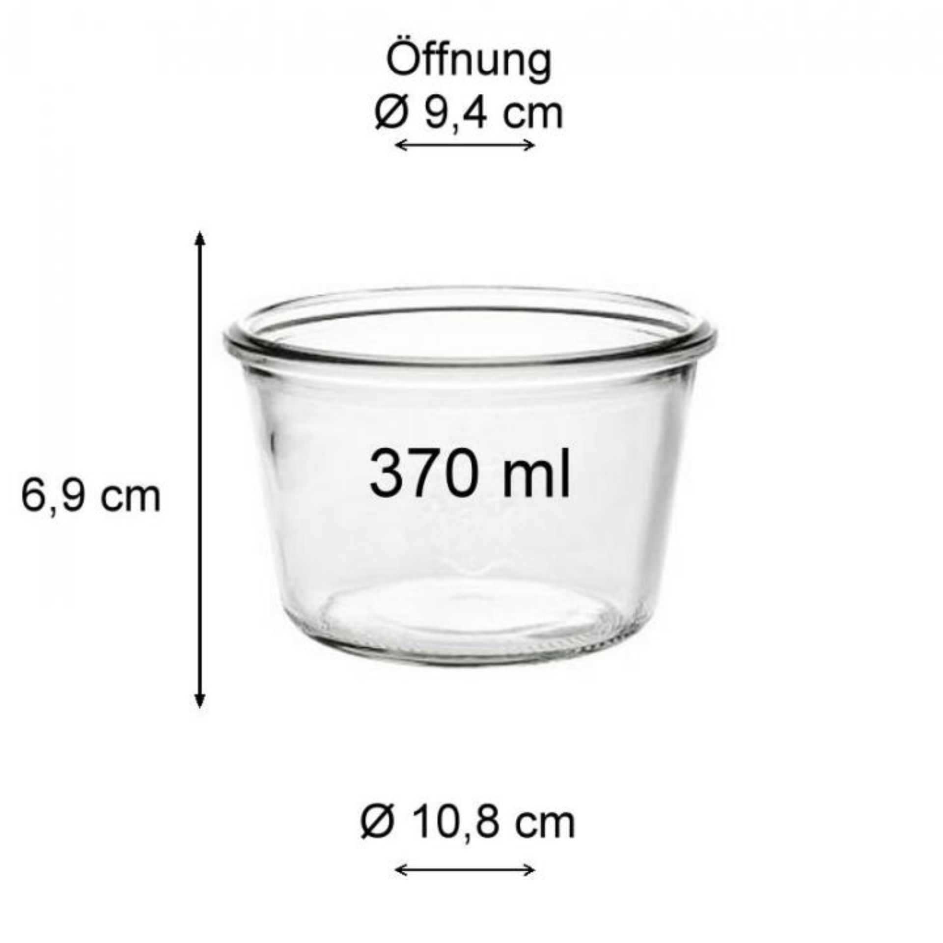 Weck Sturzglas 370 ml Einmachglas mit Deckel - 1/4 Liter, ideal zum Einmachen von Marmeladen, Saucen und Konserven, hochwertiges Klarglas mit stabilem Verschluss für nachhaltige Lebensmittelaufbewahrung.